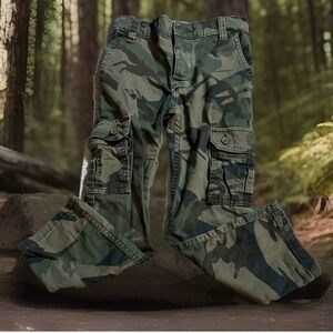 Wrangler-Boys Camo-Adjustable Waist-Cargo Pants-5 Slim